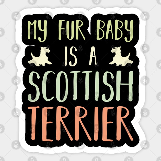 My Fur Baby Is A Scottish Terrier Sticker by DPattonPD